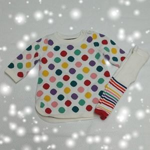 Baby Gap🔵polka dot🔴sweater dress